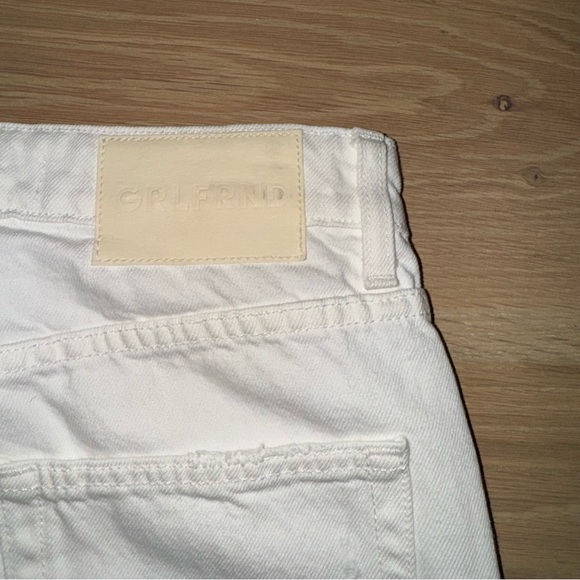 GRLFRND Harlow High-Rise Bootcut Slit Jeans Ivory Silver Strand 26 - Picture 12 of 16